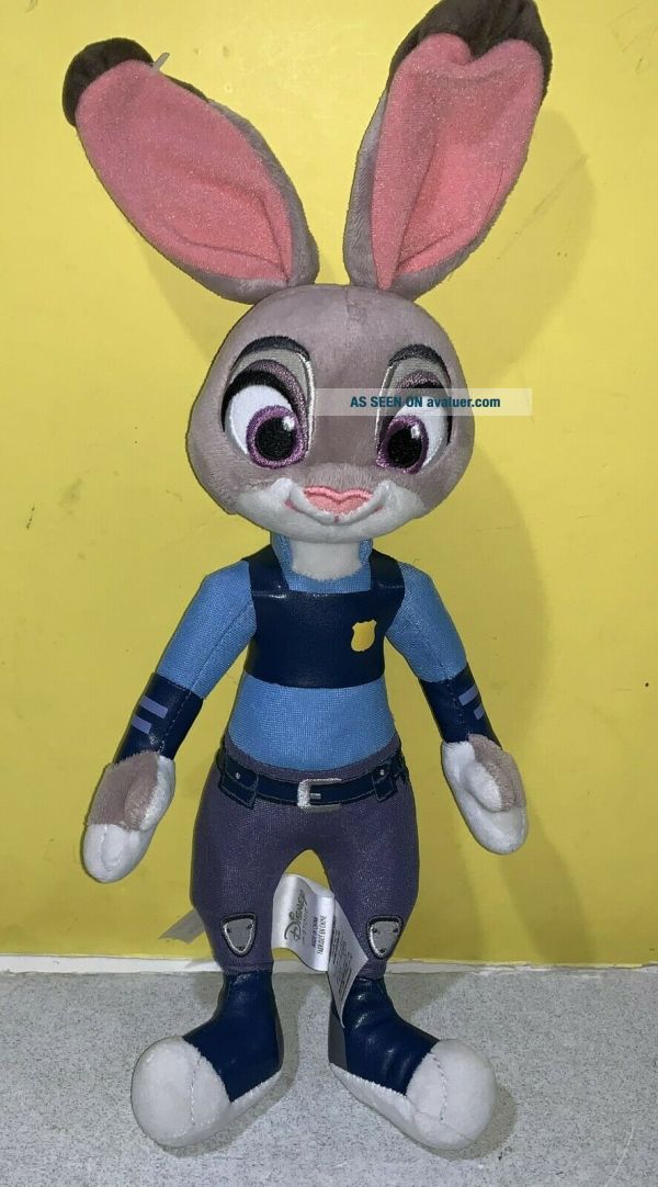 Zootopia Police Rabbit Disney Store Zootopia 16” Lt. Judy Hopps Rabbit Police Officer Soft ...