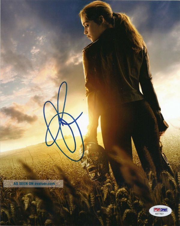EMILIA CLARKE As SARAH CONNOR 8x10 PHOTO TERMINATOR GENISYS PSA DNA ...