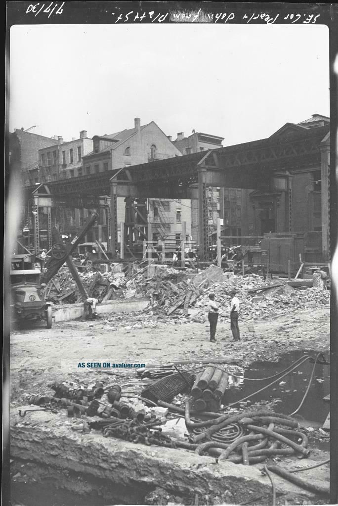 1930 SE Pearl @ John from Platt St Manhattan NYC Old Sperr Photo Negative U180