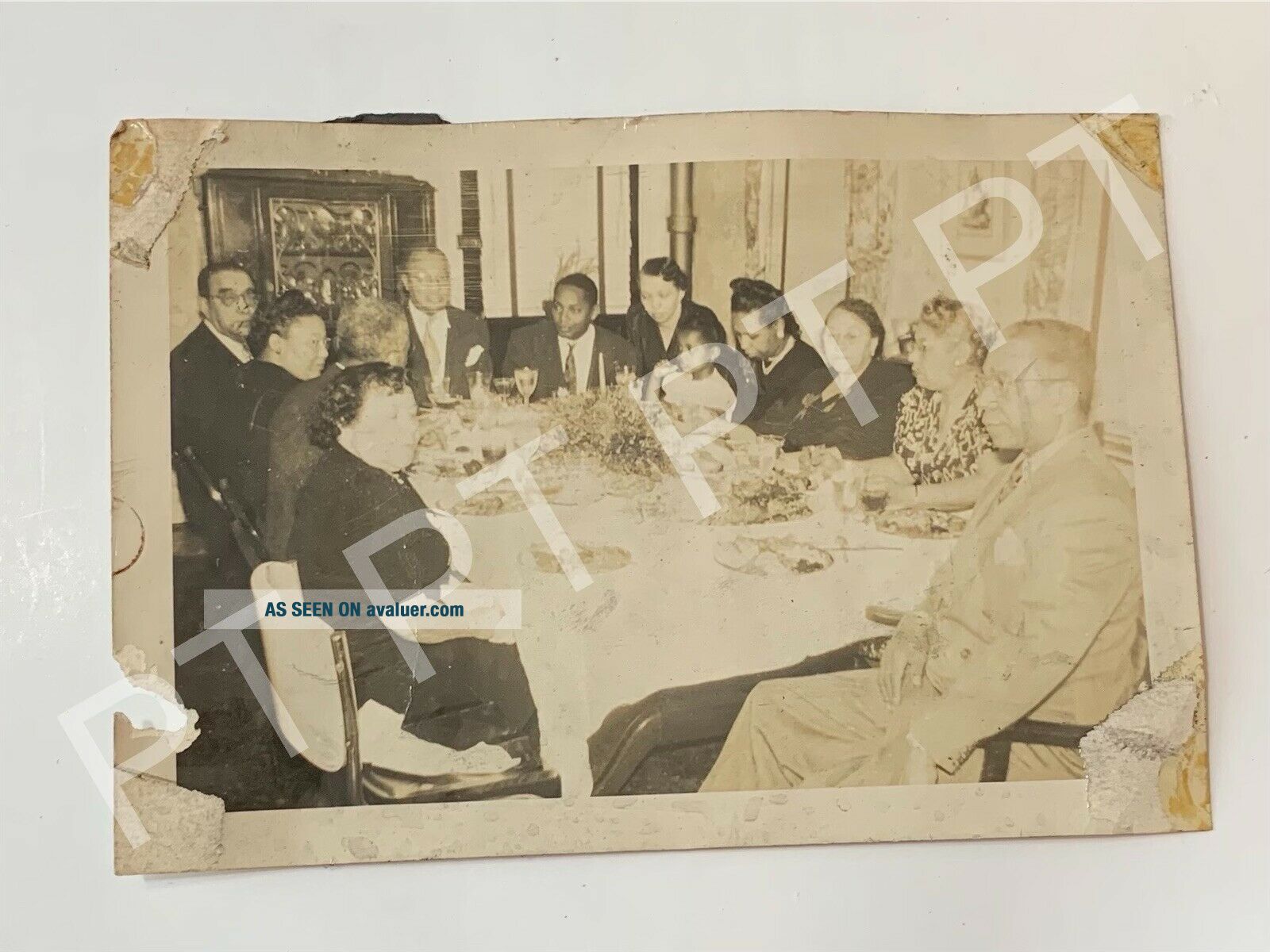 Vtg Found Photo African American Well - Dressed Family At Dinner 1930s ...