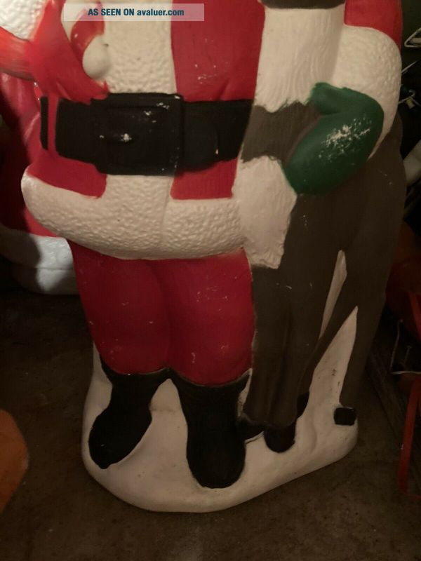 Blow Mold Santa And Reindeernull