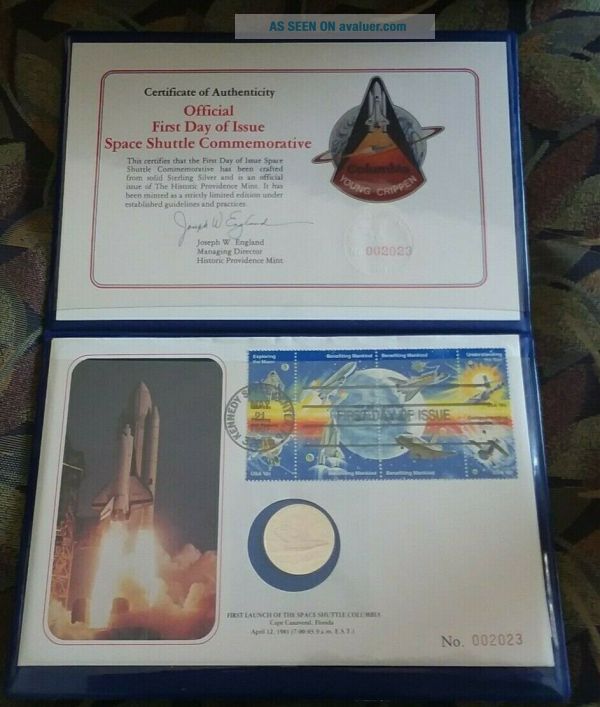 Space Shuttle Columbia Commemorative Official First Day 1981 Silver ...