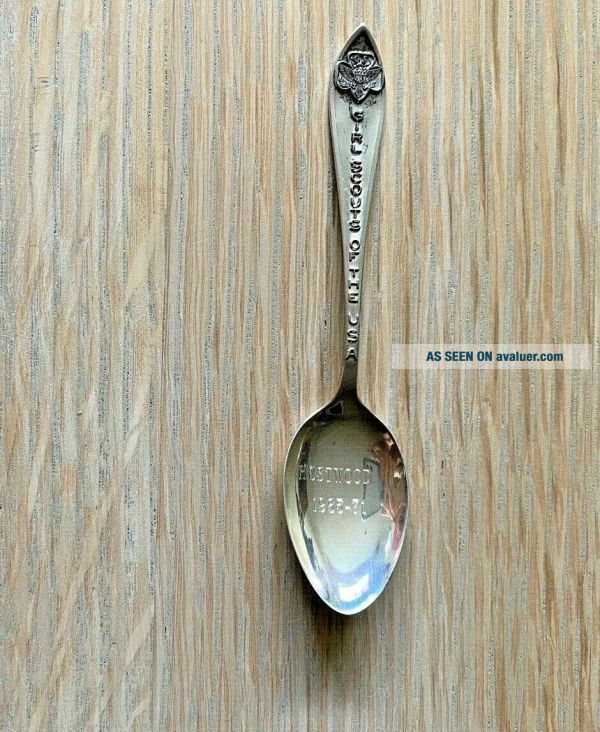 Spoon Writing Vintage Girl Scouts Of The USA Sterling Silver Souvenir Spoon GSA ...