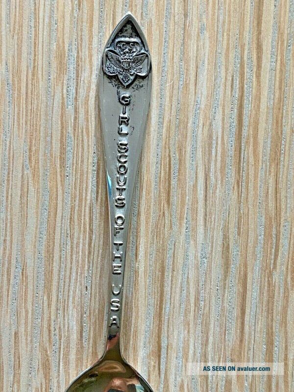 Spoon Writing Vintage Girl Scouts Of The USA Sterling Silver Souvenir Spoon GSA ...
