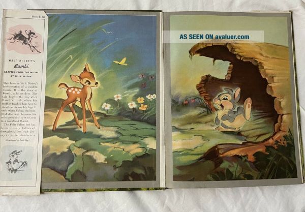Walt Disney ' S Bambi 1941 Vintage Children ' S Book First Edition With ...