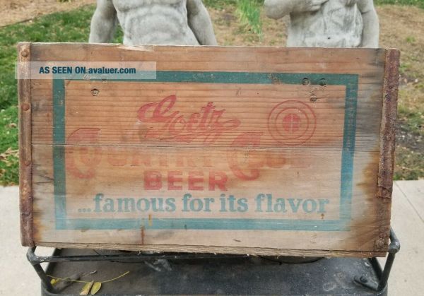 St. Box Antique Goetz Brewing Co Wooden Bottle Box Case Crate St Joe Country ...