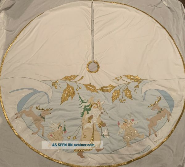 GERSON INTERNATIONAL 48 in. H Christmas Santa Tree Skirt 2618370EC - The Home Depot