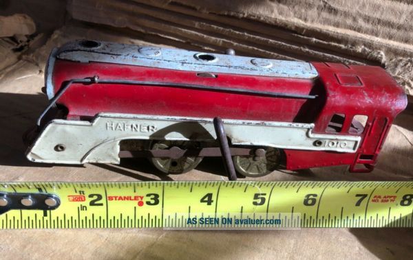 1930’s HAFNER 1010 WIND UP TIN TRAIN ENGINE LOCOMOTIVE W KEY AND BELL O ...