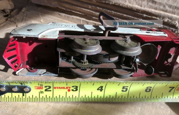 1930’s HAFNER 1010 WIND UP TIN TRAIN ENGINE LOCOMOTIVE W KEY AND BELL O ...