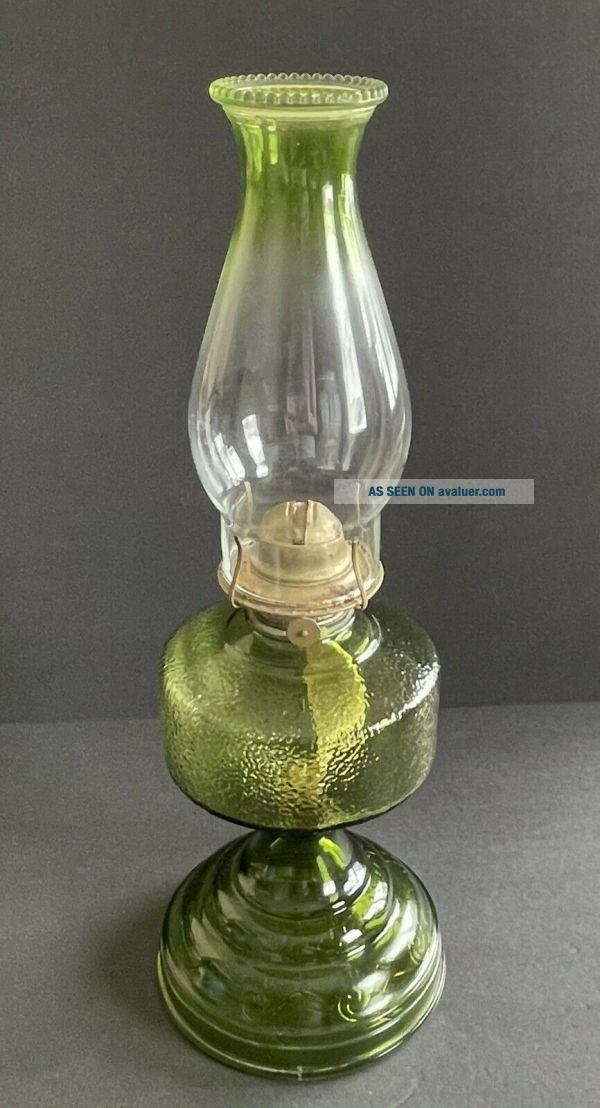 Vtg Avocado Early American Lamp Homesteader Rare Green Top All | #49549018