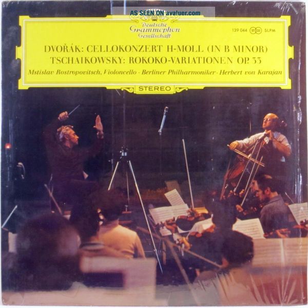 DGG Dvorak Tchaikovsky ROSTROPOVICH Rococo KARAJAN Shrink SLPM 139 044 ...