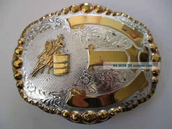 Vintage Barrel Racing Award Design Championship Cowboy Rodeo Belt ...