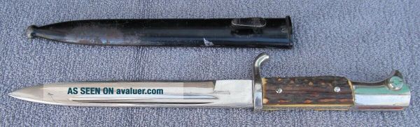 WW2 German Stag Handle Dress Bayonet Puma Solingen With Scabbard ...