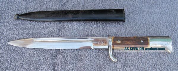 WW2 German Stag Handle Dress Bayonet Puma Solingen With Scabbard ...