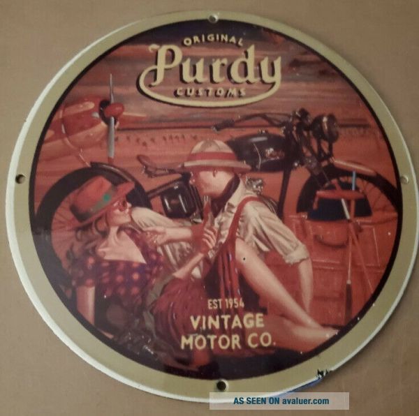 The Chief Railroad Pinup Girl Rust Vingtage Plaque en métal pour garage