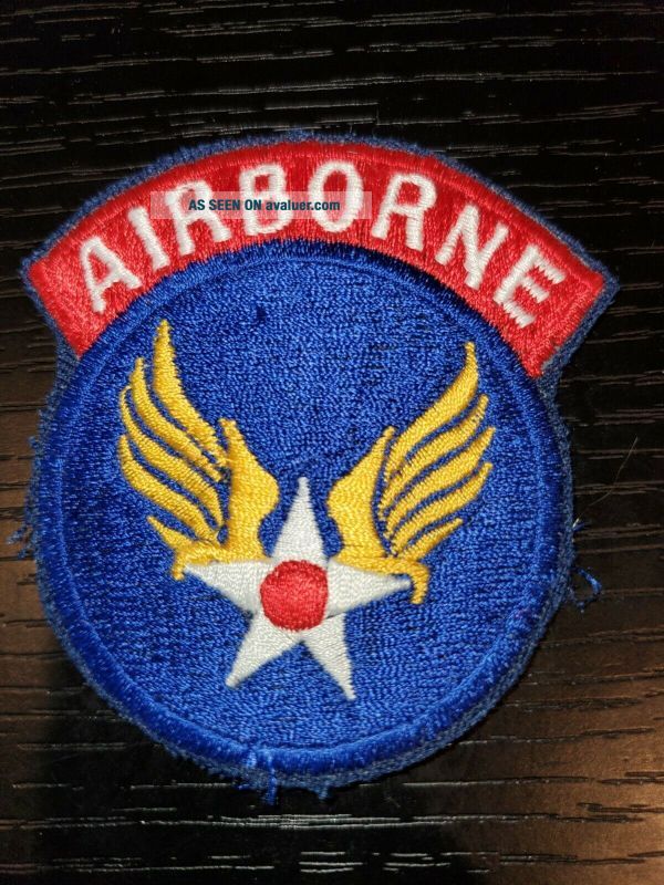 WWII US Army Theather Made AAC Air Corps Airborne Patch With Attached ...