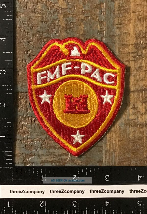 Usmc Pac WW2 US Marine Corps FMF - PAC Engineer Battalion SSI Patch USMC | #50227044