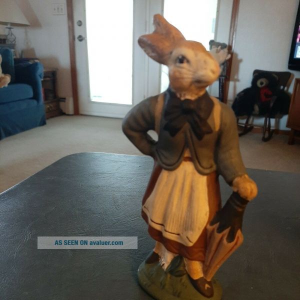 Walnut Ridge Rabbit Walnut Ridge Collectibles Rabbit Couple With Umbrella And Sack 7 ...