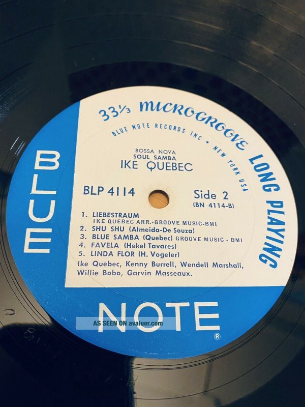 1st Rvg Ike Quebec - Bossa Nova Soul Samba 1962 Blue Note Mono 1st RVG Ear ...