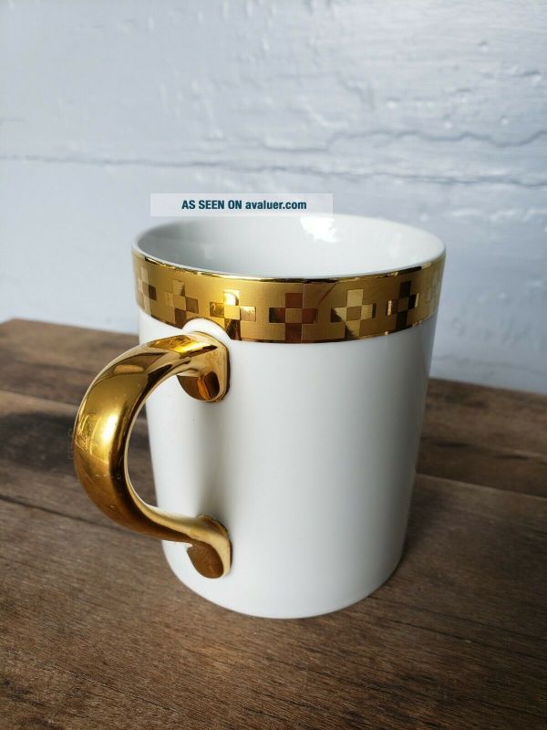 Having Tea References Frank Lloyd Wright Imperial Tiffany Tea Cup Mug Gold White | #50636112