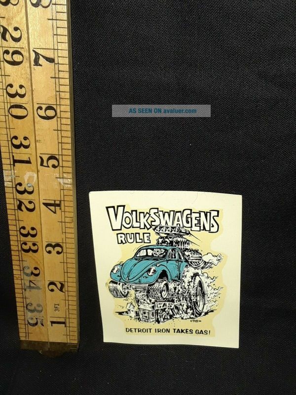 Vtg Vw Beetle ED Big Daddy Roth Volkswagens Rule - Detroid Iron Takes ...