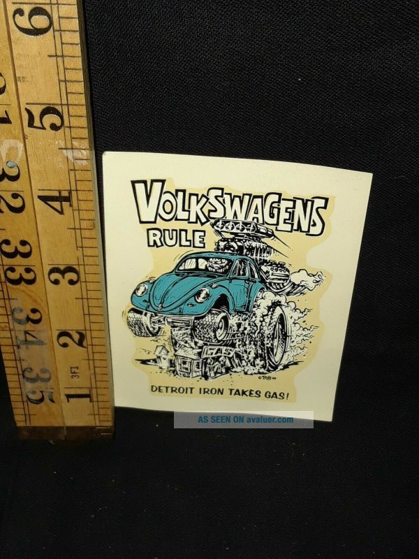Vtg Vw Beetle ED Big Daddy Roth Volkswagens Rule - Detroid Iron Takes ...