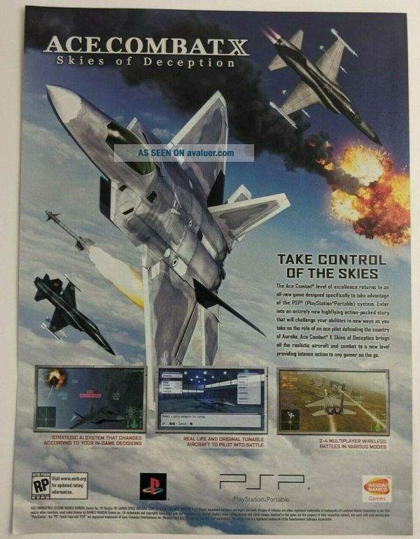 Ace Combat X Skies Of Deception Print Ad Game Poster Art PROMO Official ...