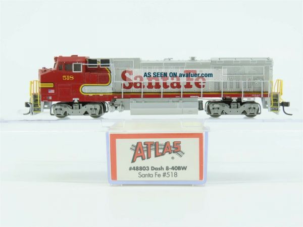 N Scale Atlas 48803 ATSF Santa Fe Dash 8 - 40BW Diesel Locomotive 518 ...