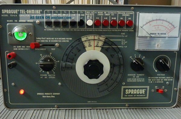 Sprague Tel-Ohmike TO-6A Kondensator Tester – Kompletter Umbausatz Mit Ausführlicher Bauanleitung