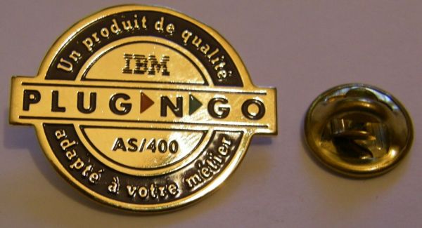 IBM AS/400 System Variant 3 PLUG N GO Vintage Pin Badge | #63072128
