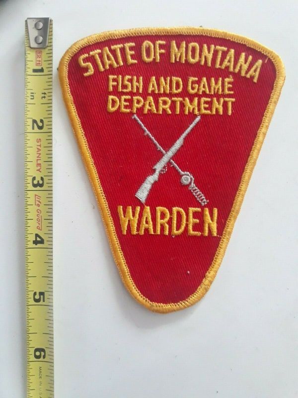 Vintage Rare State Of Montana Fish And Game Dept Warden Embroidered ...