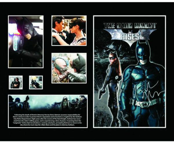 Batman Dark Knight Rises Signed Limited Edition Memorabilia Framed ...