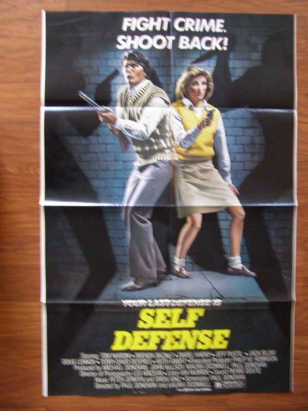 Vintage Movie Poster 1 Sheet 1983 Self Defense Tom Nardini,